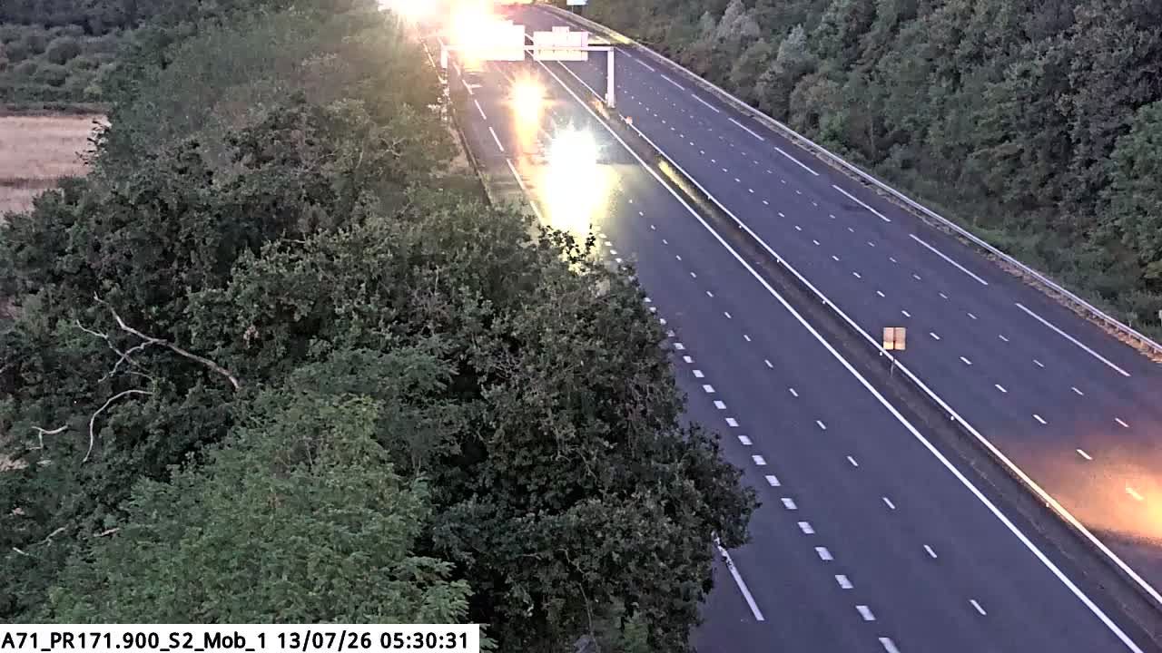 Theillay: Bifurcation des autoroutes A71 et A85 Sud