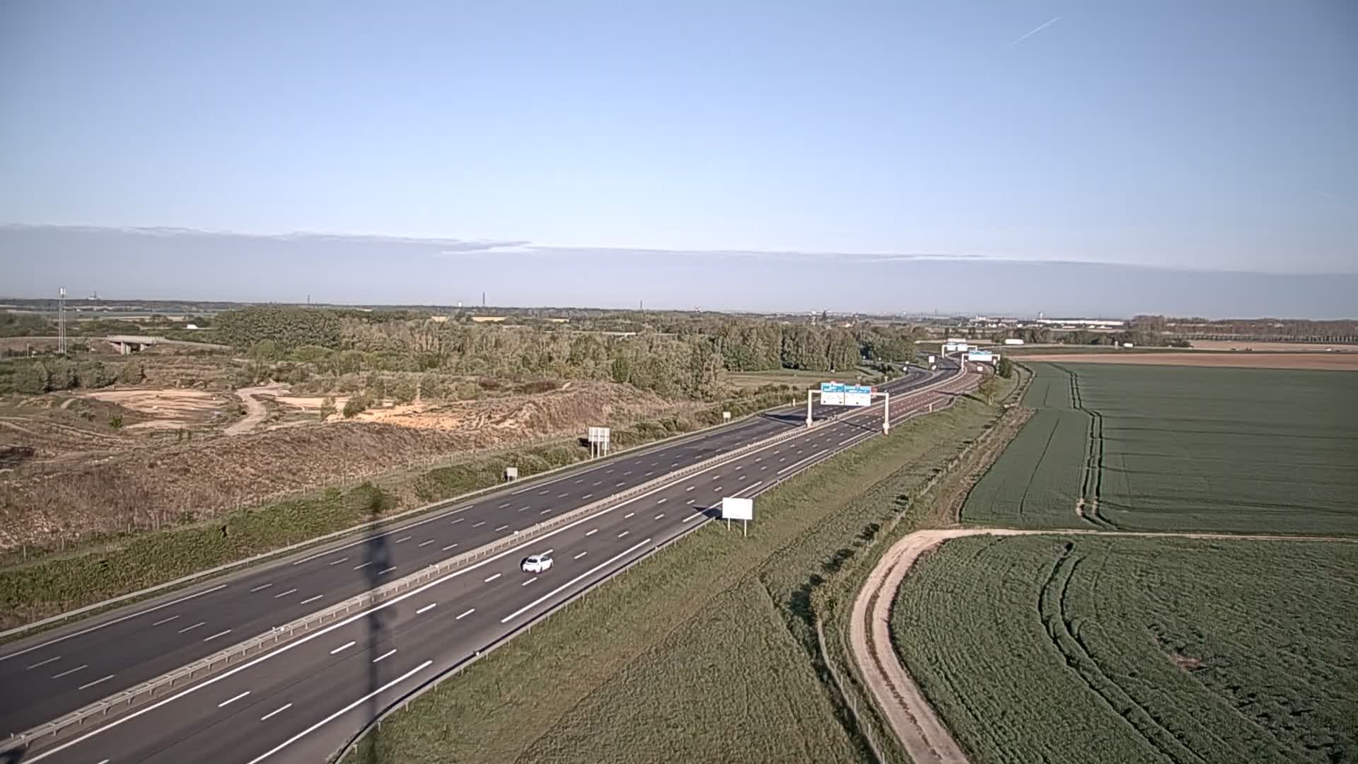 Montereau-sur-le-Jard: Melun-Bif. A5/A105, près de Melun, vue orientée vers Paris