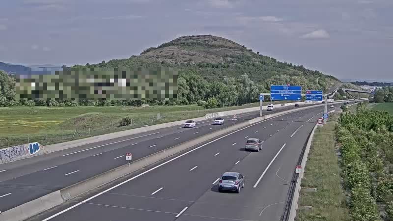 Clermont-Ferrand: A75 près de - à hauteur de La Pardieu, vue orientée vers Paris