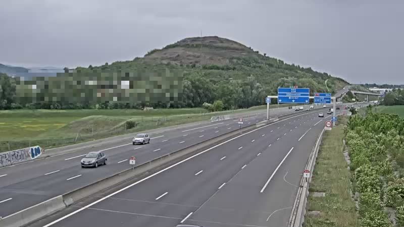 Clermont-Ferrand: A75 près de - à hauteur de La Pardieu, vue orientée vers Paris