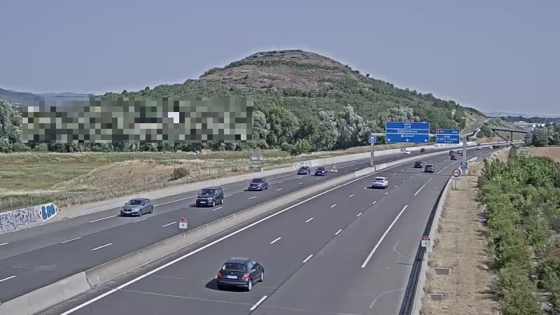 Clermont-Ferrand: A75 près de - à hauteur de La Pardieu, vue orientée vers Paris