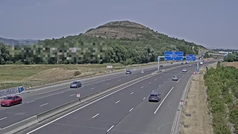 Clermont-Ferrand: A75 près de - à hauteur de La Pardieu, vue orientée vers Paris