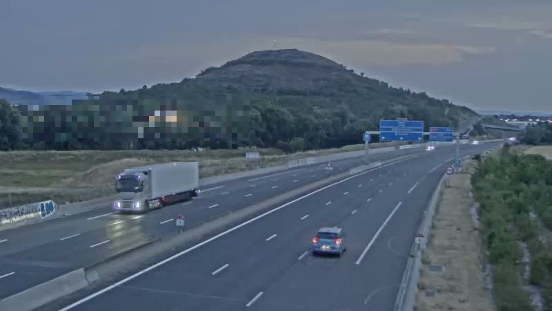 Clermont-Ferrand: A75 près de - à hauteur de La Pardieu, vue orientée vers Paris