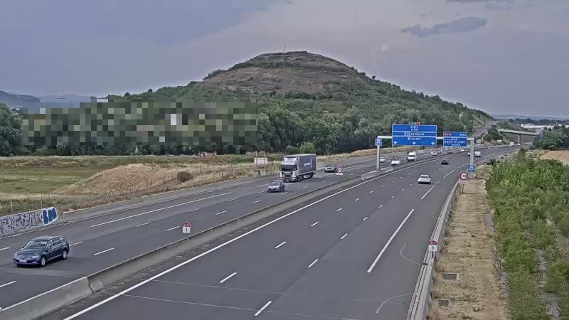 Clermont-Ferrand: A75 près de - à hauteur de La Pardieu, vue orientée vers Paris
