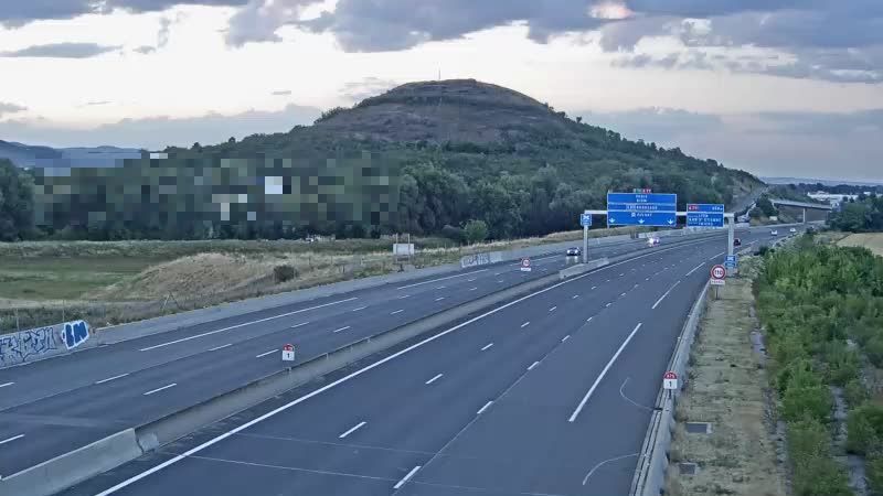 Clermont-Ferrand: A75 près de - à hauteur de La Pardieu, vue orientée vers Paris