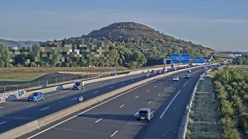 Clermont-Ferrand: A75 près de - à hauteur de La Pardieu, vue orientée vers Paris