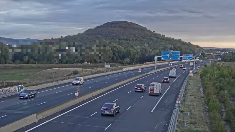 Clermont-Ferrand: A75 près de - à hauteur de La Pardieu, vue orientée vers Paris