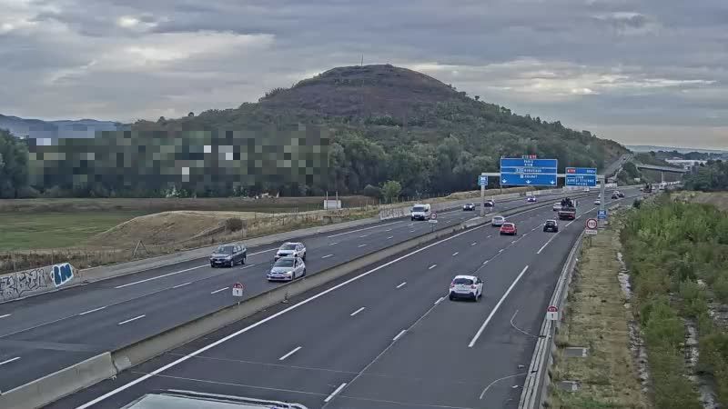 Clermont-Ferrand: A75 près de - à hauteur de La Pardieu, vue orientée vers Paris