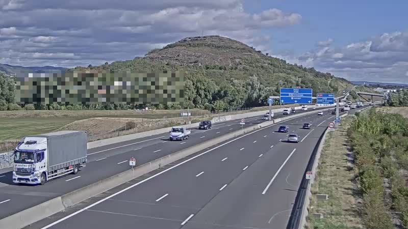 Clermont-Ferrand: A75 près de - à hauteur de La Pardieu, vue orientée vers Paris