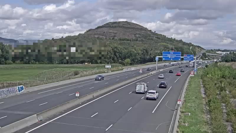 Clermont-Ferrand: A75 près de - à hauteur de La Pardieu, vue orientée vers Paris