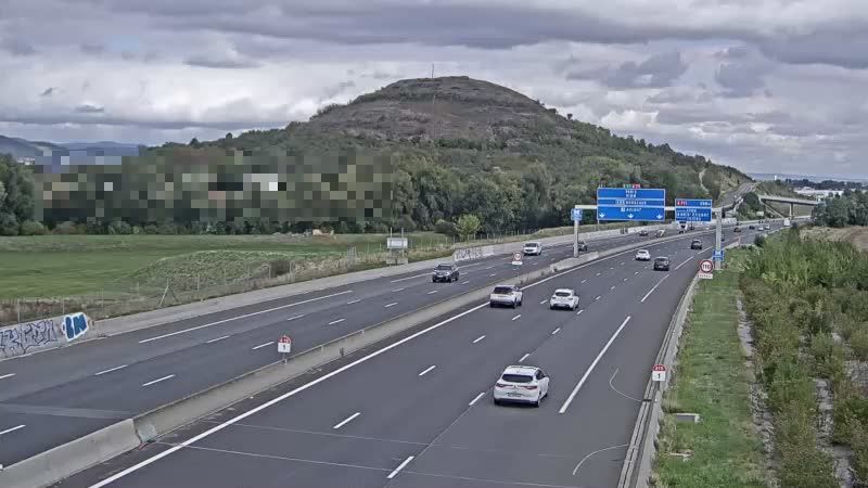 Clermont-Ferrand: A75 près de - à hauteur de La Pardieu, vue orientée vers Paris