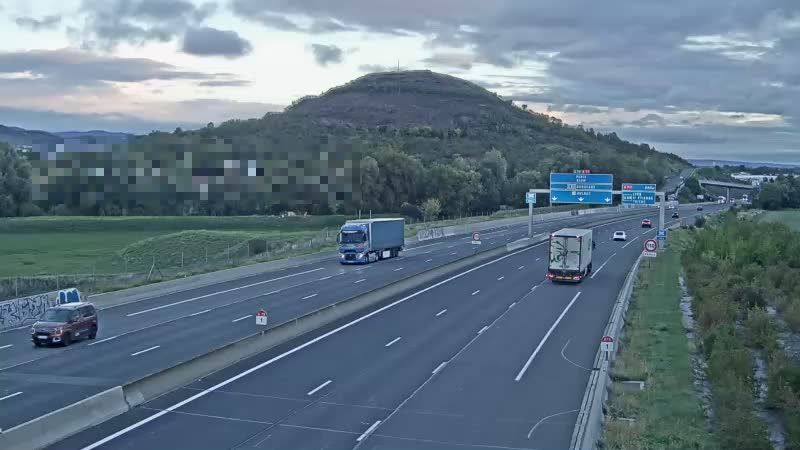 Clermont-Ferrand: A75 près de - à hauteur de La Pardieu, vue orientée vers Paris