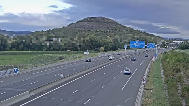 Clermont-Ferrand: A75 près de - à hauteur de La Pardieu, vue orientée vers Paris