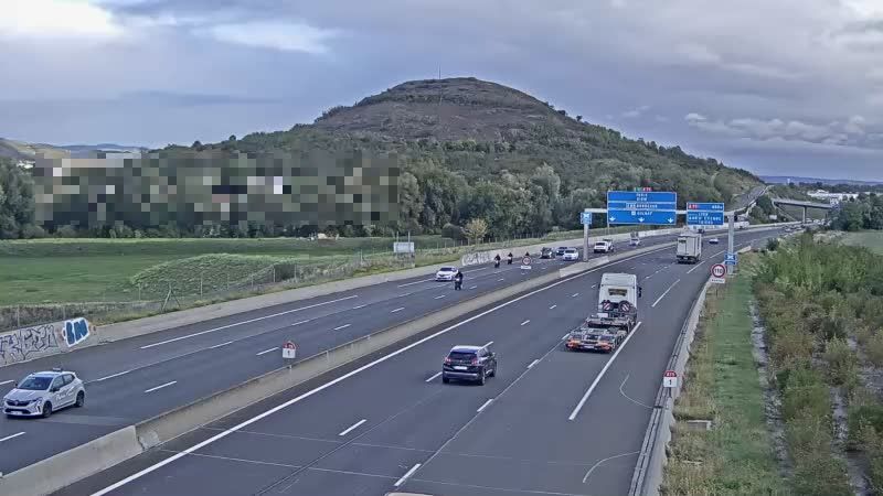 Clermont-Ferrand: A75 près de - à hauteur de La Pardieu, vue orientée vers Paris