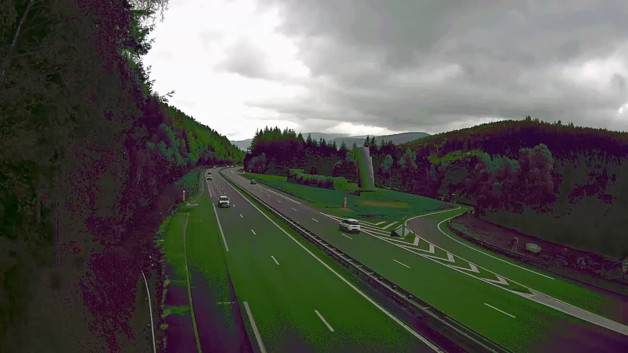 Saint-Gervazy: Noirétable-A89, aire des Suchères, près de Noirétable, vue orientée vers Clermont-Ferrand