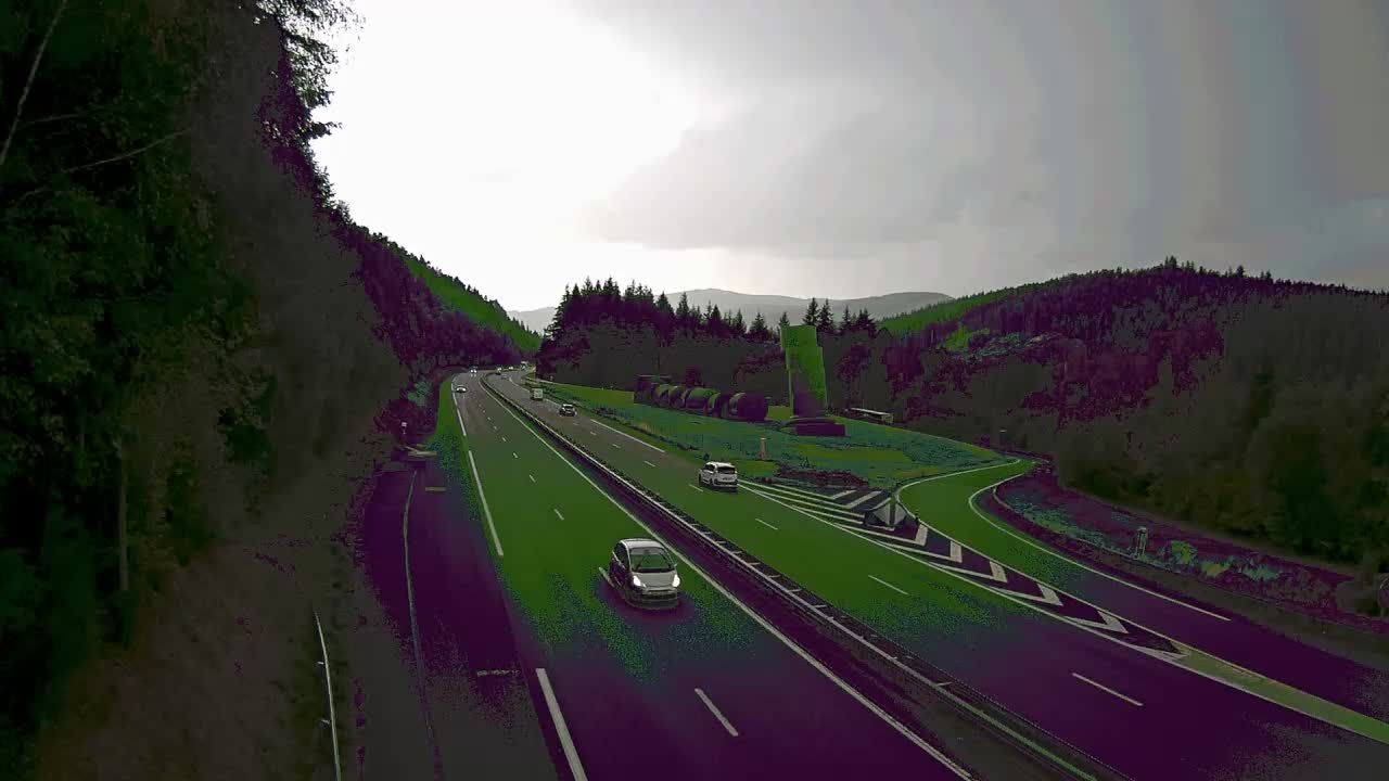 Saint-Gervazy: Noirétable-A89, aire des Suchères, près de Noirétable, vue orientée vers Clermont-Ferrand