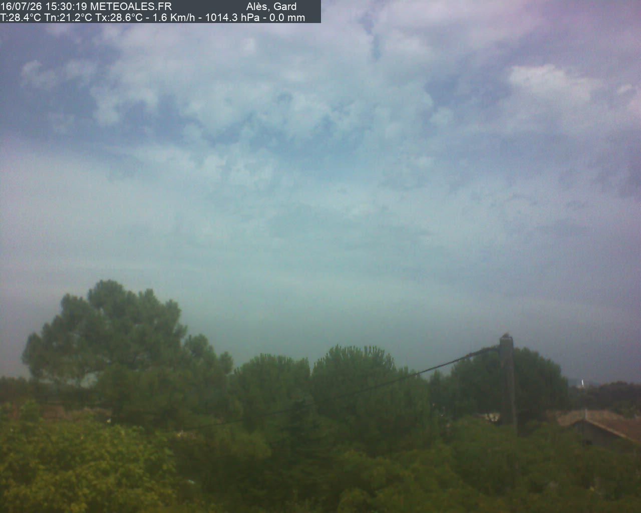 Alès › Est: Région Languedoc-Roussillon, France: ciel