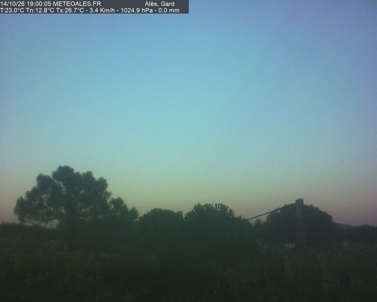 Alès › Est: Région Languedoc-Roussillon, France: ciel