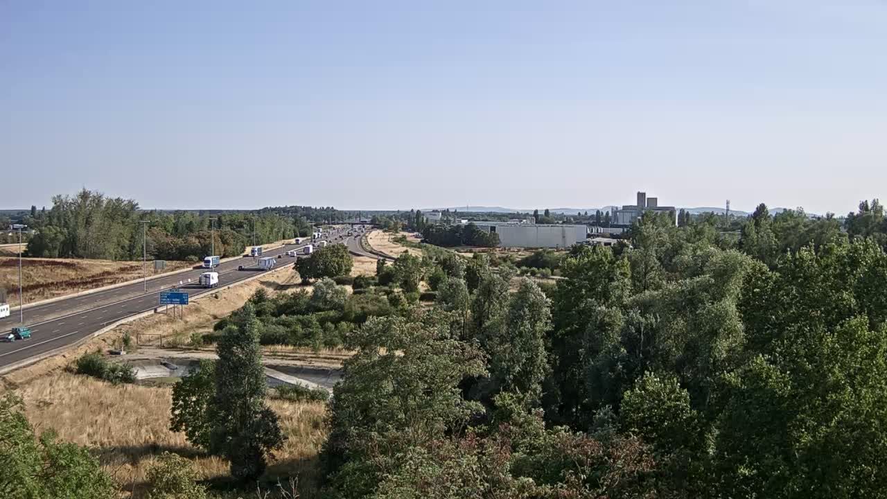 Vignoles: Bifurcation des autoroutes A31 et A6 près de Beaune
