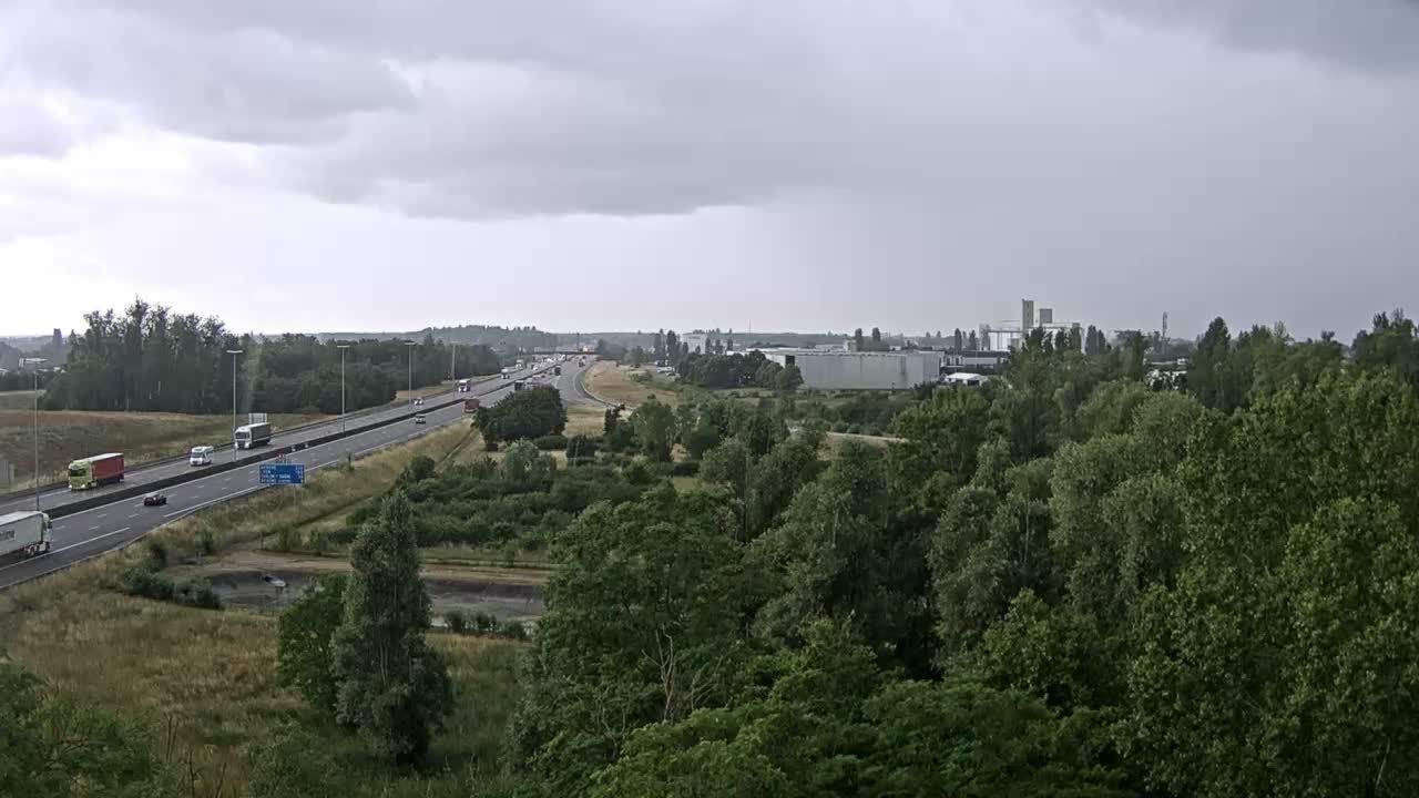 Vignoles: Beaune-Bif. A31 et A6 près de Beaune, vue orientée vers Lyon