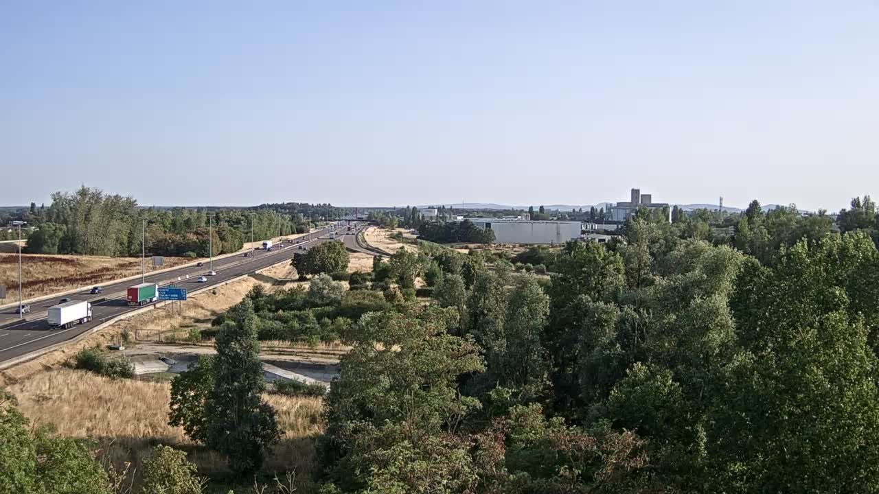 Vignoles: Beaune-Bif. A31 et A6 près de Beaune, vue orientée vers Lyon