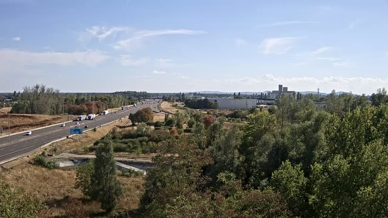 Vignoles: Beaune-Bif. A31 et A6 près de Beaune, vue orientée vers Lyon