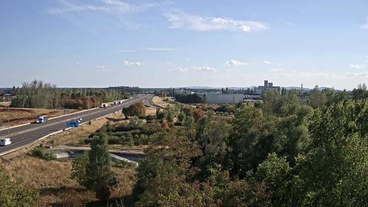 Vignoles: Beaune-Bif. A31 et A6 près de Beaune, vue orientée vers Lyon