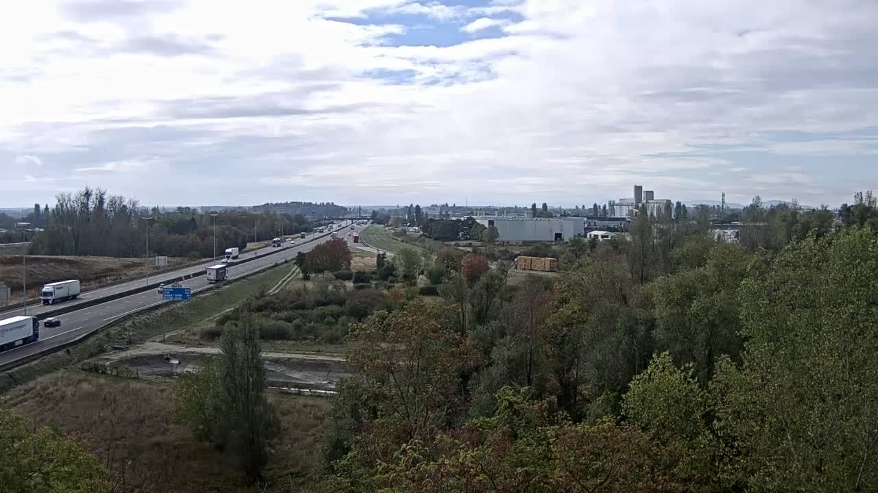 Vignoles: Beaune-Bif. A31 et A6 près de Beaune, vue orientée vers Lyon