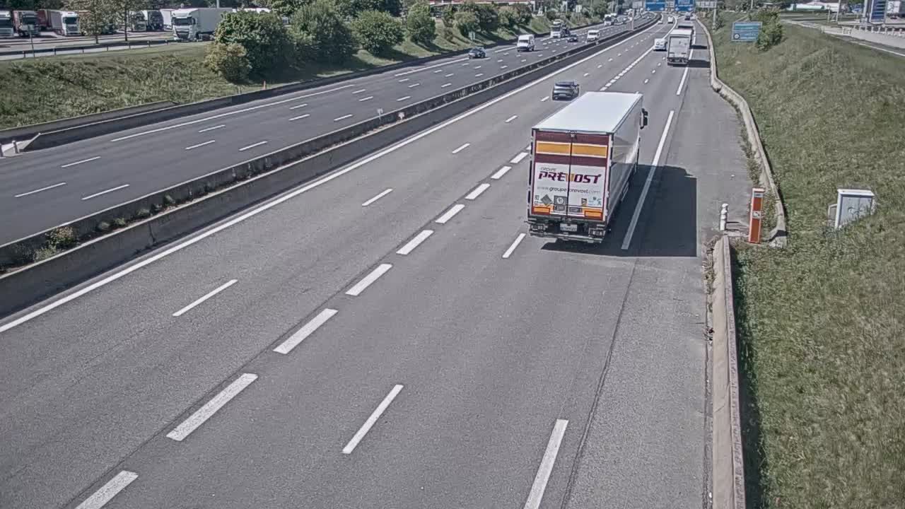 Saint-Priest: Bifurcation A43/A46, près de - vue orientée vers Lyon