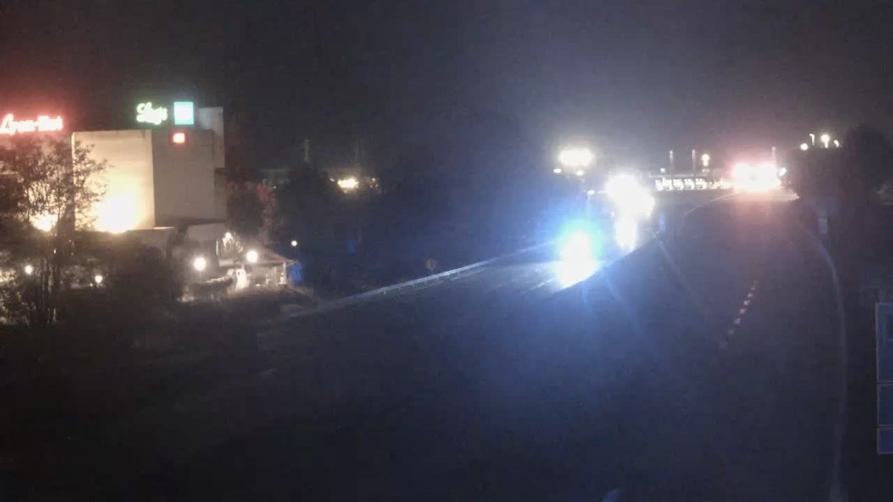 Beynost: Saint-Maurice-de - Péage de St Maurice de - sur l'A42, à l'est de Lyon, vue orientée vers Bourg en Bresse