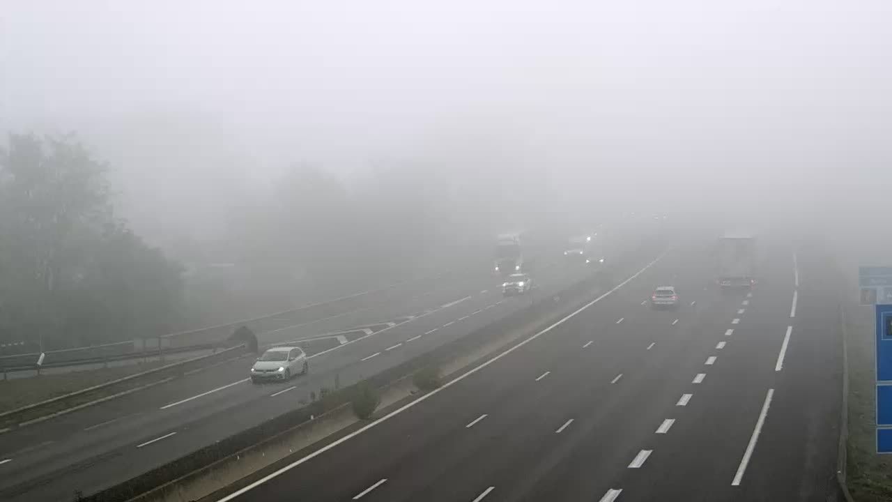 Beynost: Saint-Maurice-de - Péage de St Maurice de - sur l'A42, à l'est de Lyon, vue orientée vers Bourg en Bresse