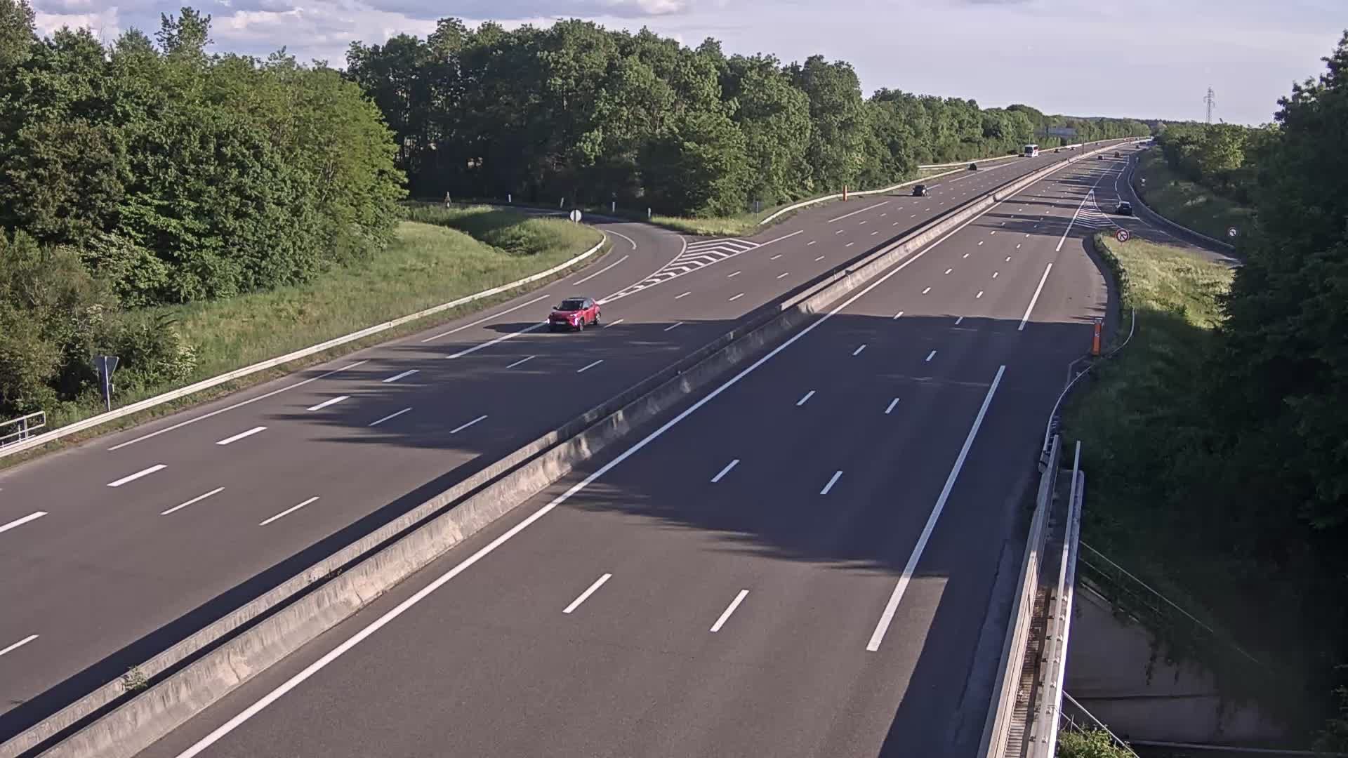 Tossiat: Bourg-en-Bresse-A40 près de Bourg-en-Bresse, vue orientée vers Genève