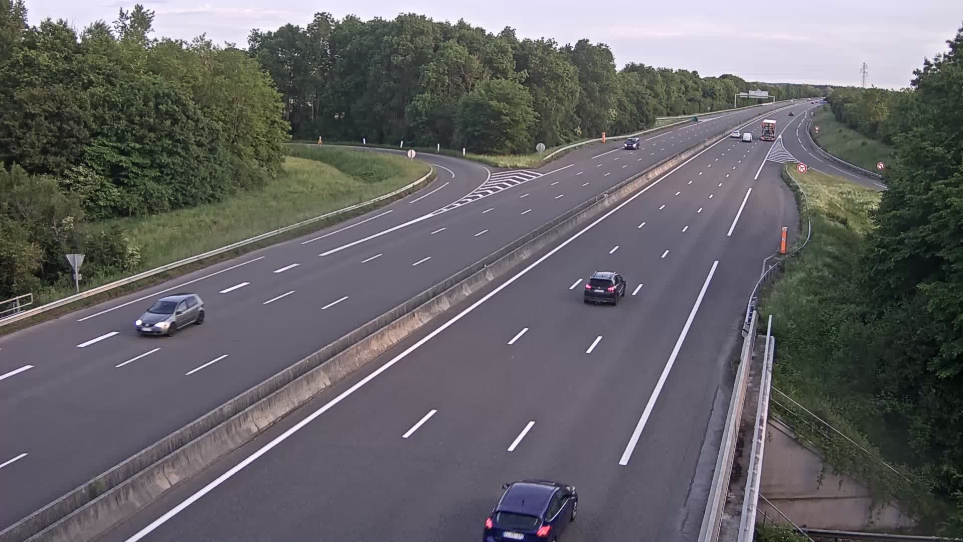 Tossiat: Bourg-en-Bresse-A40 près de Bourg-en-Bresse, vue orientée vers Genève