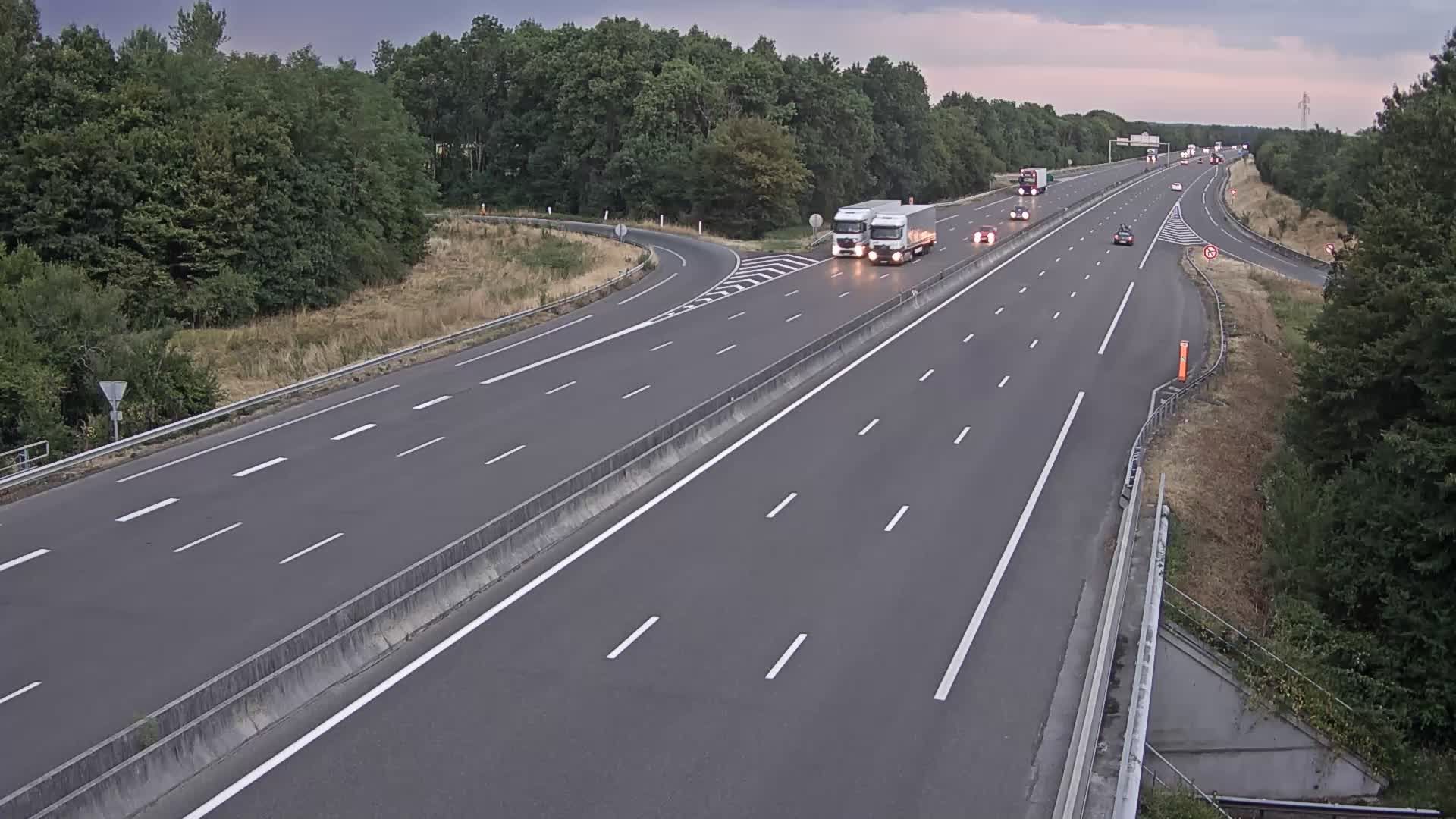 Tossiat: Bourg-en-Bresse-A40 près de Bourg-en-Bresse, vue orientée vers Genève