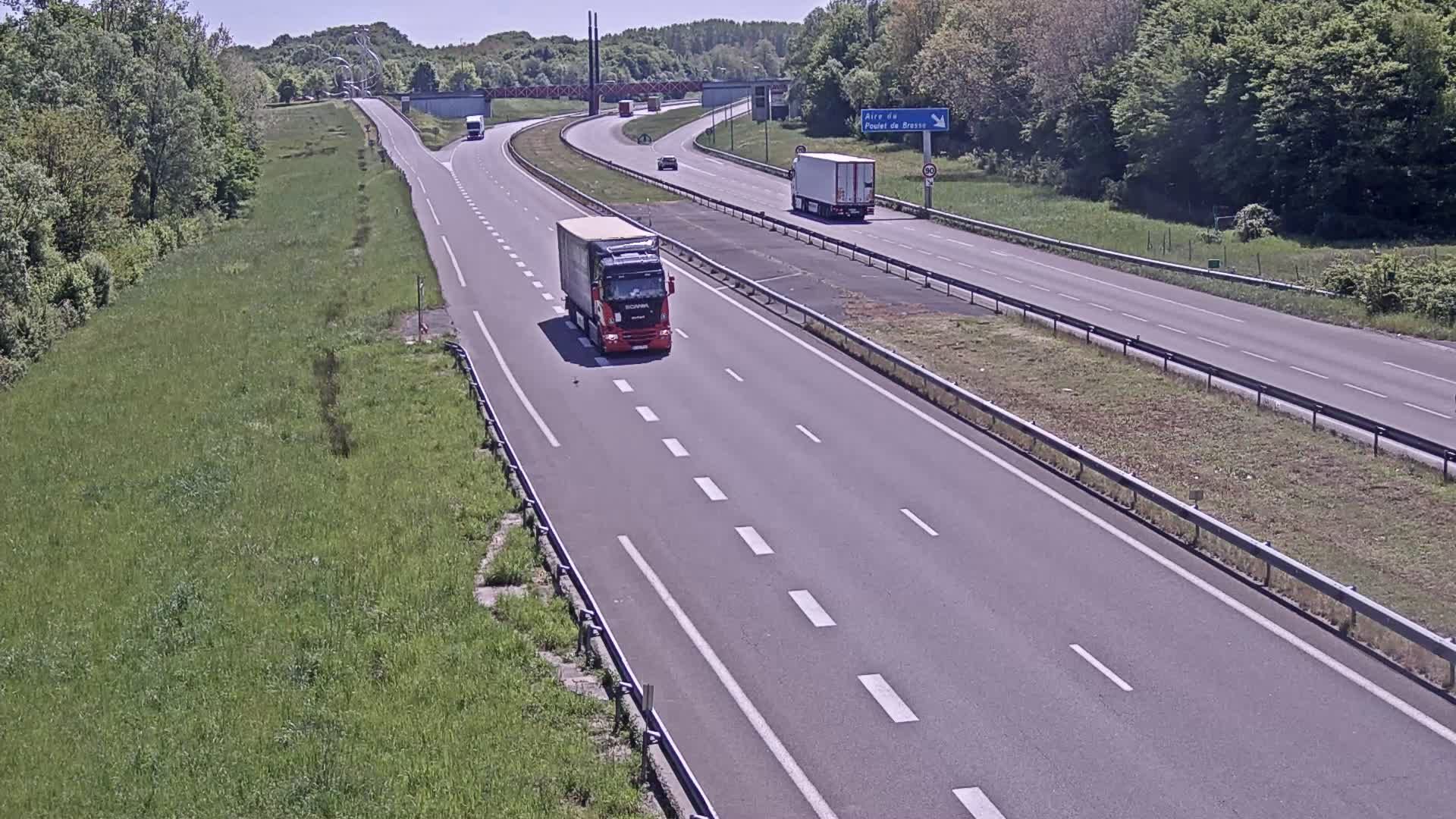 Dommartin-lès-Cuiseaux: Au niveau de l’Aire du poulet de Bresse