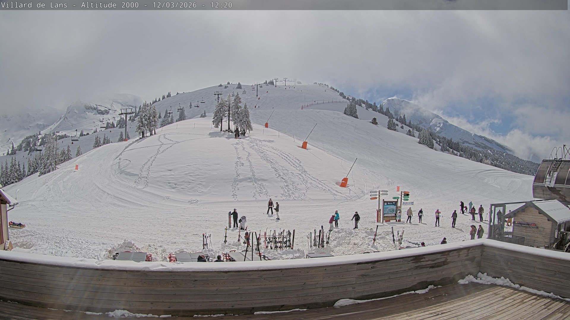 Corrençon-en-Vercors: Villard de Lans-Corrençon en Vercors : Domaine alpin Villard/Corrençon : vue sur pistes depuis restaurant Altitude 2000