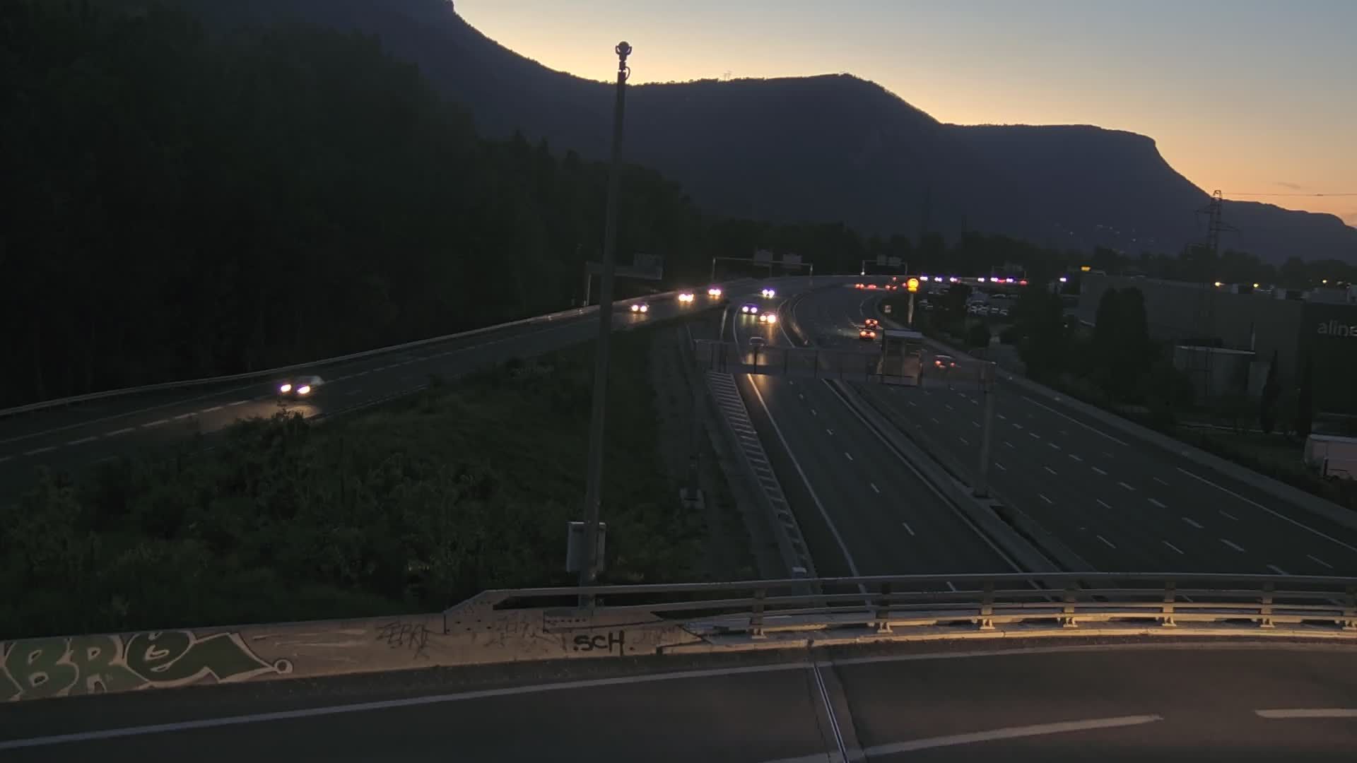 Sassenage: Saint-Égrève-Visualisation du trafic entrant dans Grenoble centre (RN481) et trafic autoroutier entrant et sortant de l'A480