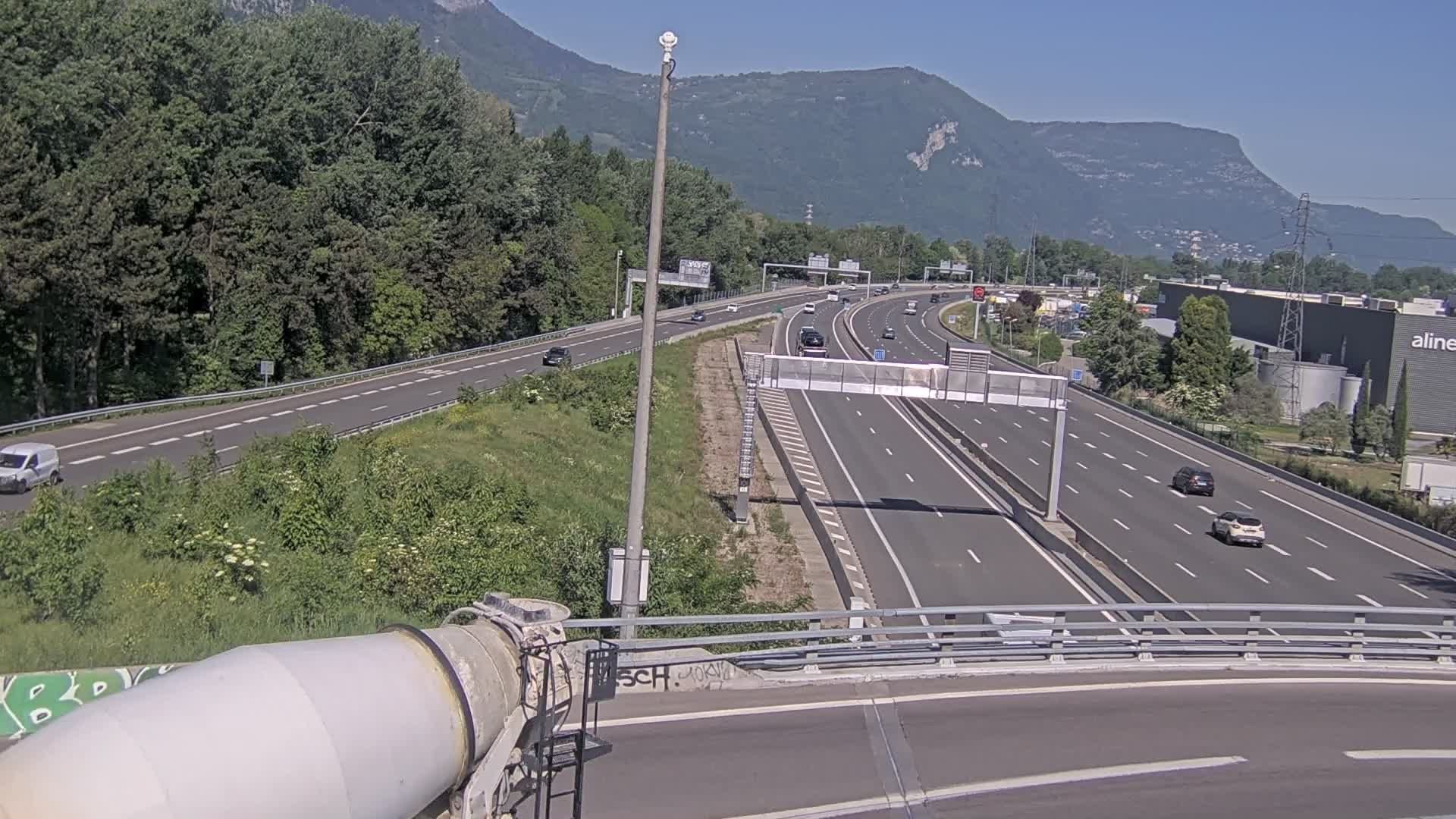 Sassenage: Saint-Égrève-Visualisation du trafic entrant dans Grenoble centre (RN481) et trafic autoroutier entrant et sortant de l'A480