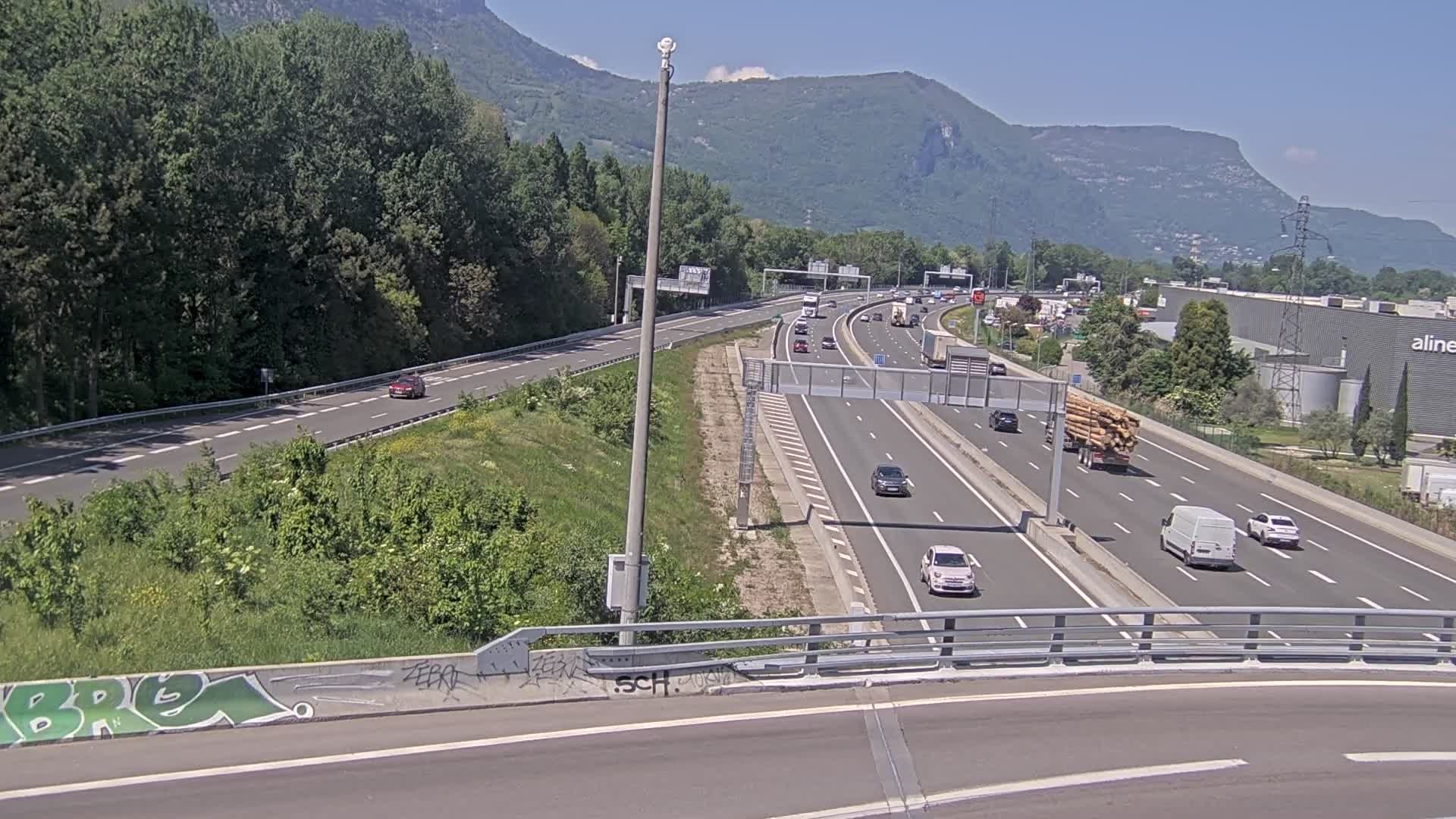 Sassenage: Saint-Égrève-Visualisation du trafic entrant dans Grenoble centre (RN481) et trafic autoroutier entrant et sortant de l'A480