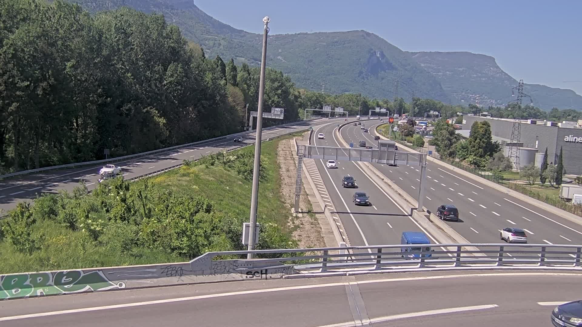 Sassenage: Saint-Égrève-Visualisation du trafic entrant dans Grenoble centre (RN481) et trafic autoroutier entrant et sortant de l'A480