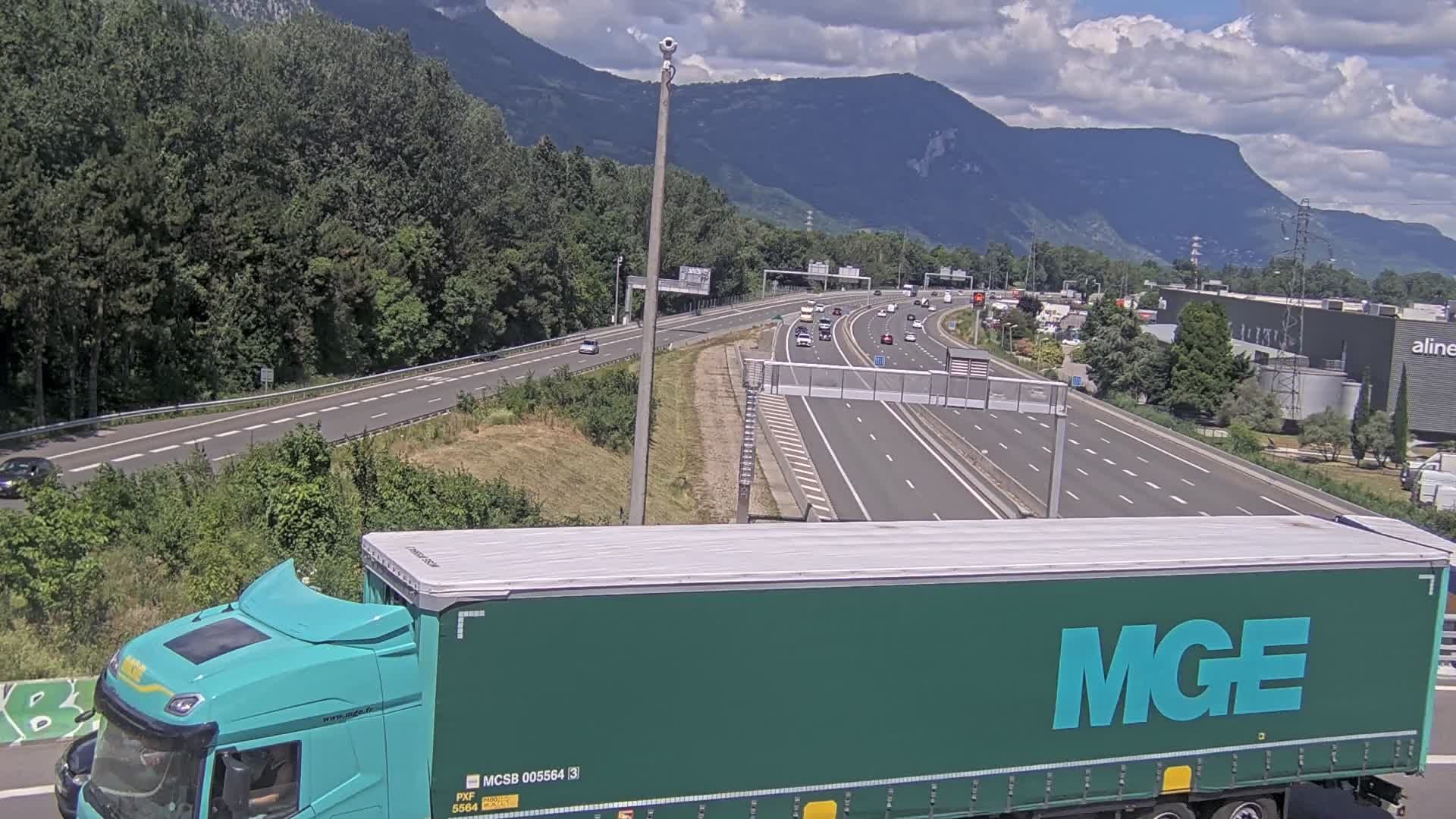 Sassenage: Saint-Égrève-Visualisation du trafic entrant dans Grenoble centre (RN481) et trafic autoroutier entrant et sortant de l'A480