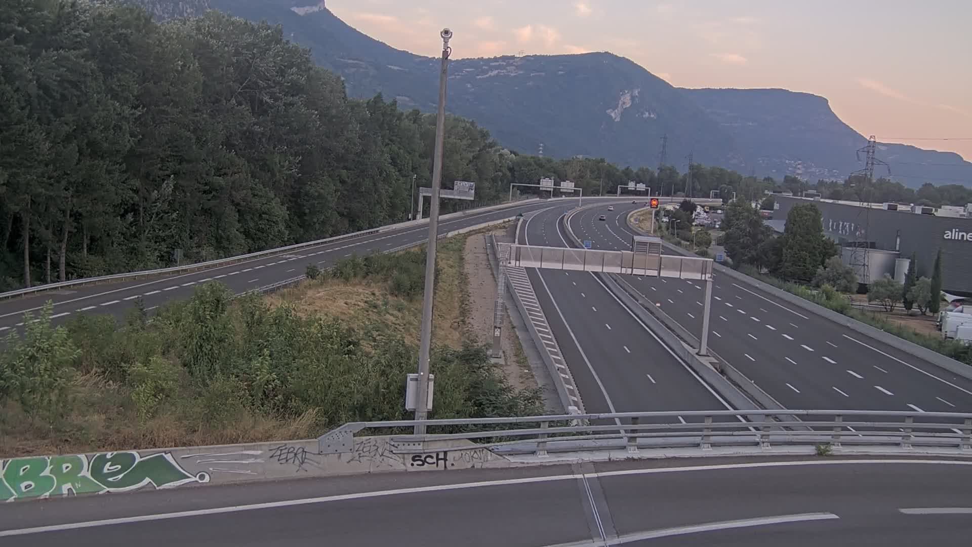 Sassenage: Saint-Égrève-Visualisation du trafic entrant dans Grenoble centre (RN481) et trafic autoroutier entrant et sortant de l'A480