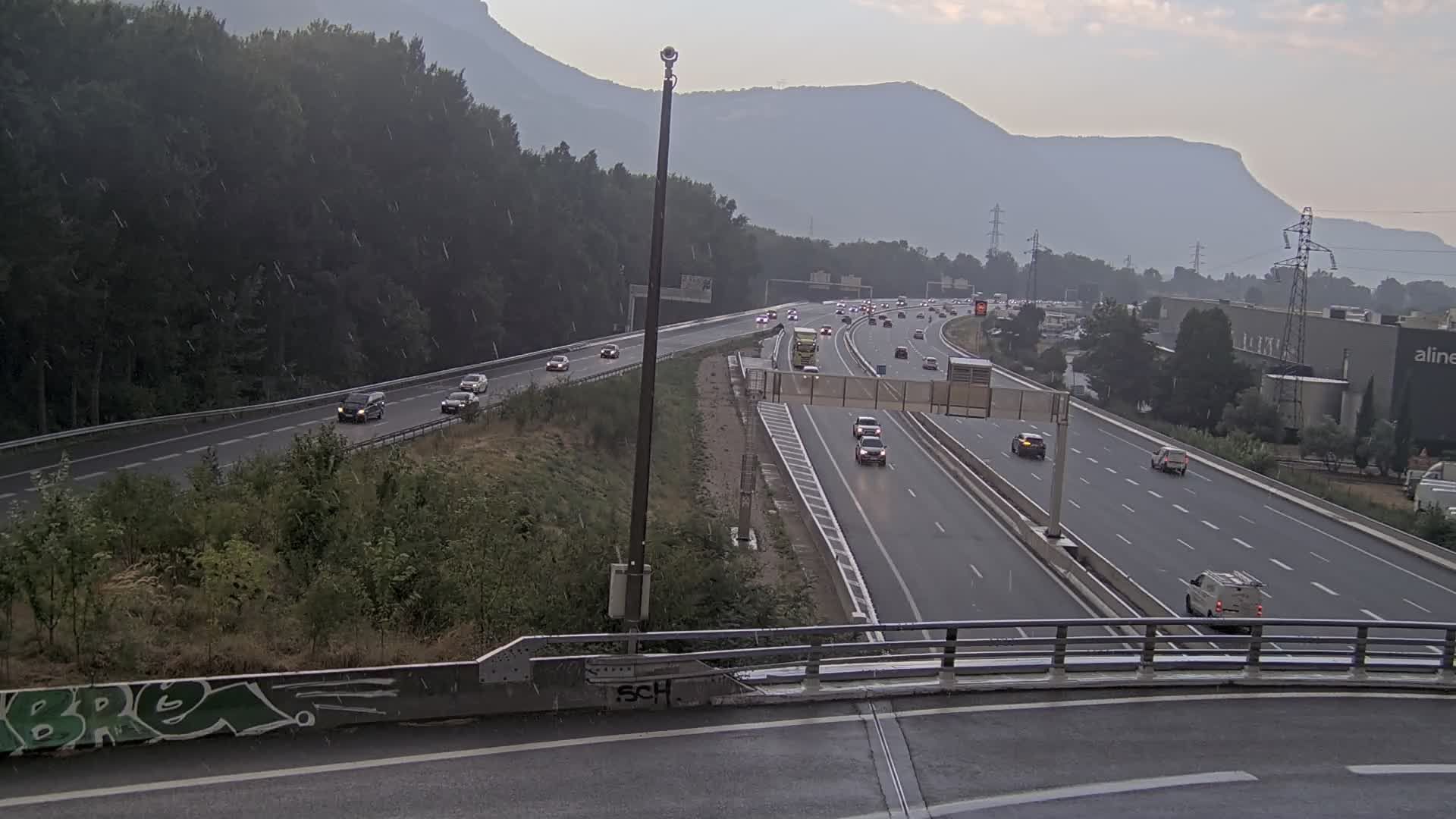 Sassenage: Saint-Égrève-Visualisation du trafic entrant dans Grenoble centre (RN481) et trafic autoroutier entrant et sortant de l'A480