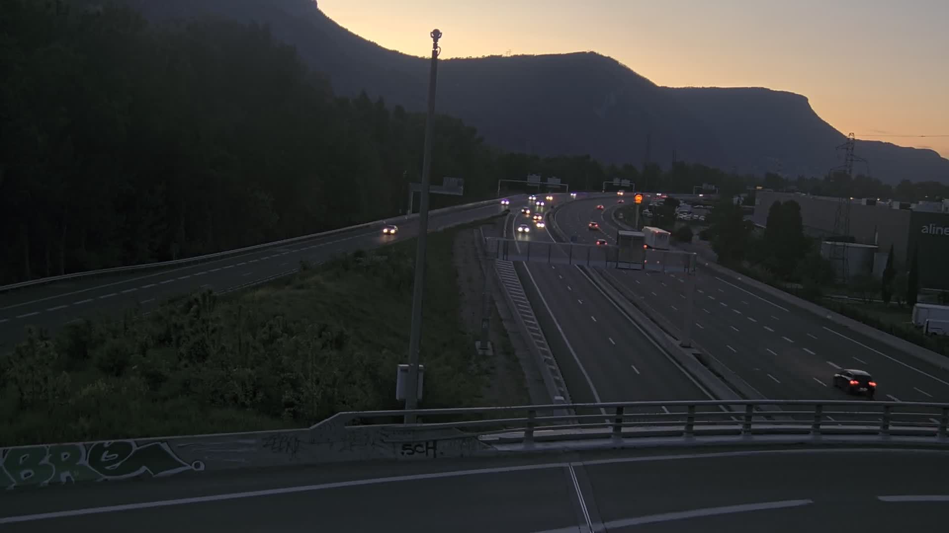 Saint-Égrève: Entrée de l'A480 au nord de Grenoble