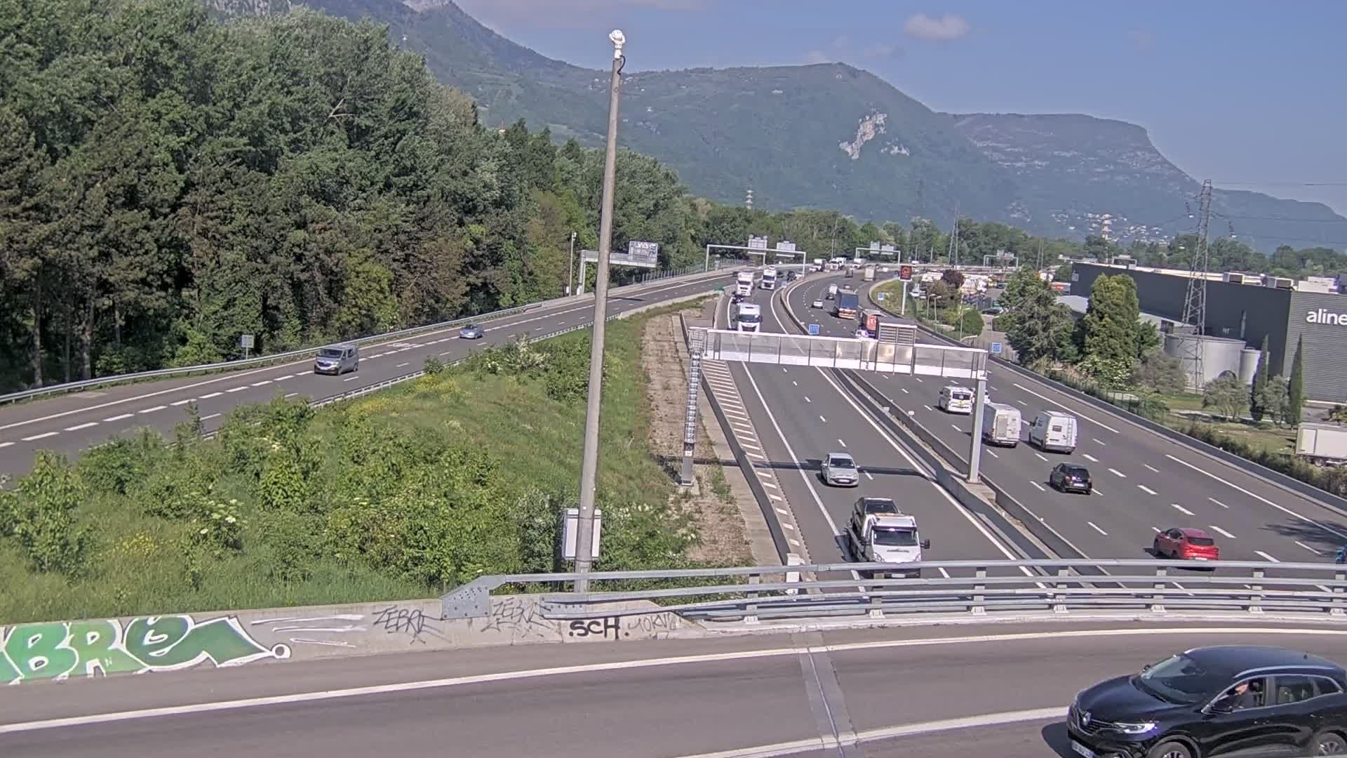 Saint-Égrève: Entrée de l'A480 au nord de Grenoble