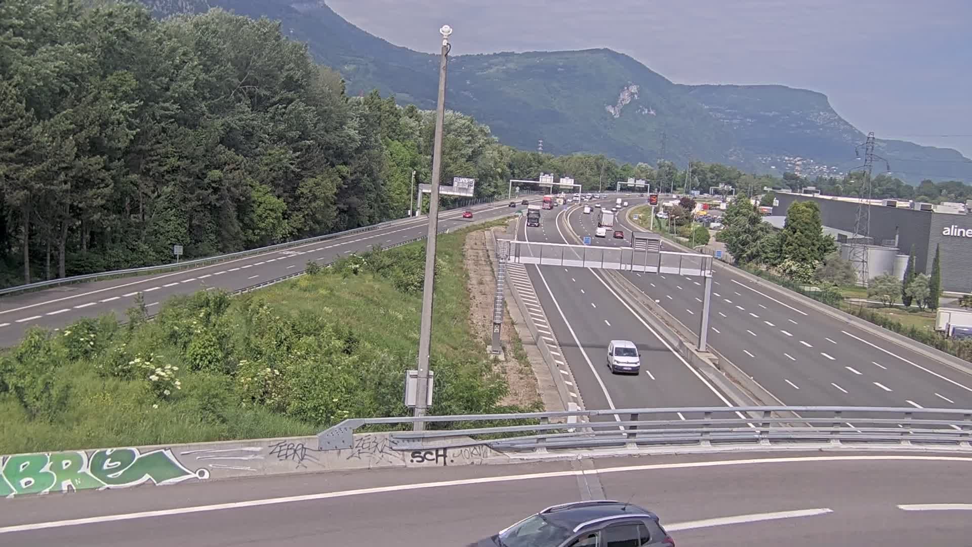 Saint-Égrève: Entrée de l'A480 au nord de Grenoble