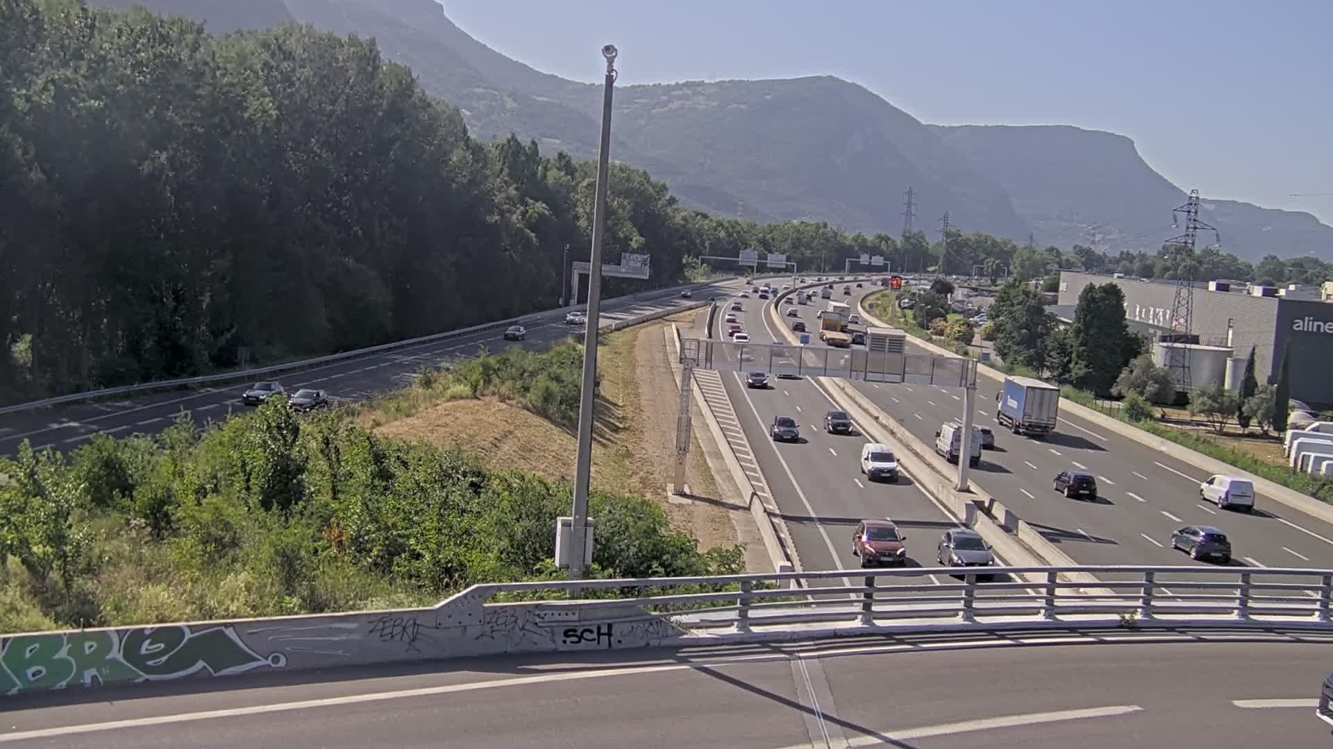 Saint-Égrève: Entrée de l'A480 au nord de Grenoble
