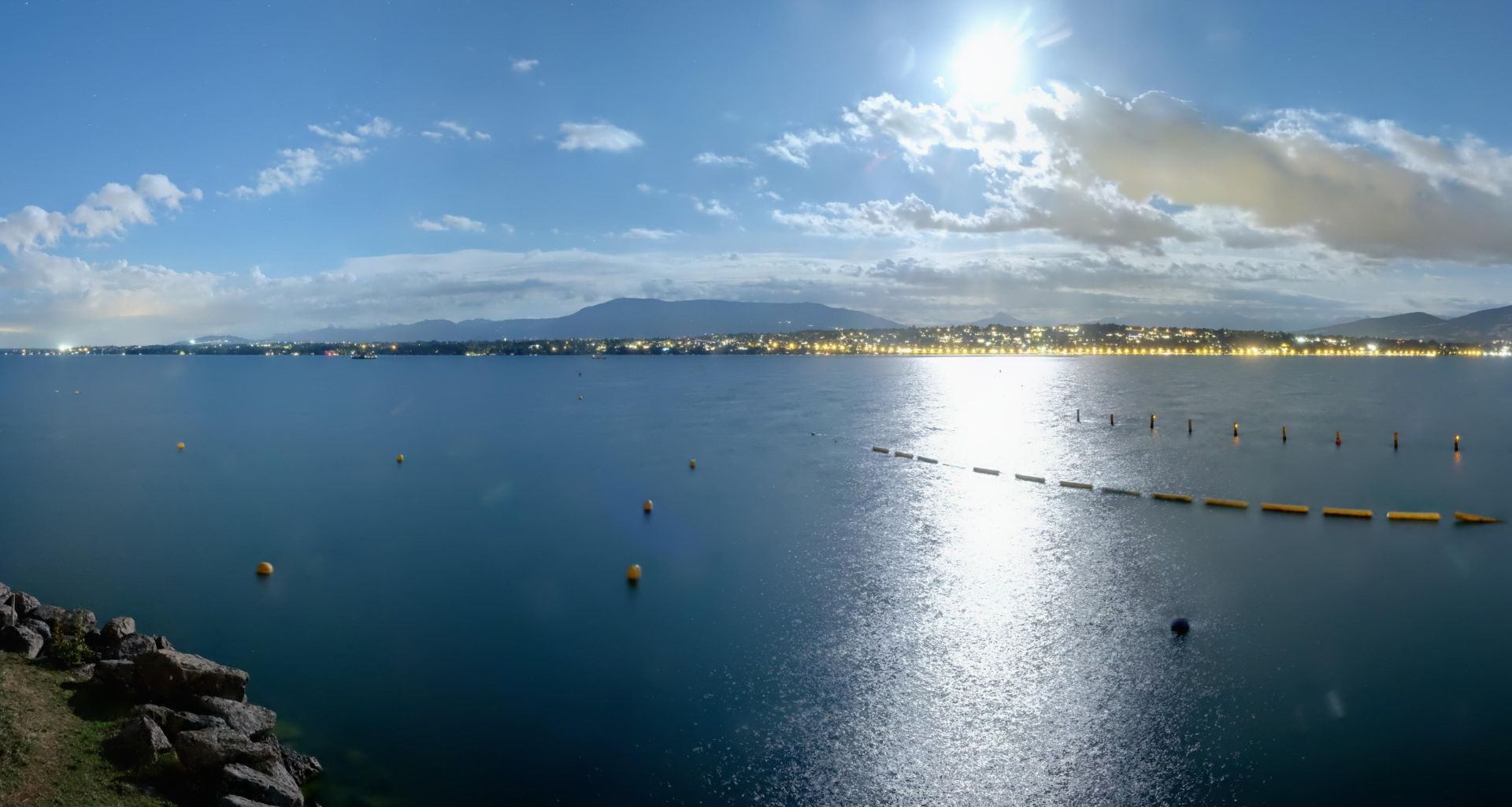 Bellevue: Cologny - The Geneva Water Fountain - Geneva - Les Voirons - Salève - Le Môle - Lake Geneva - Mont Blanc