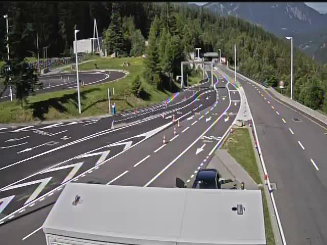 Les Bossons: Chamonix-Mont-Blanc-Rampe du Tunnel du Mont-Blanc, vue orientée vers Chamonix