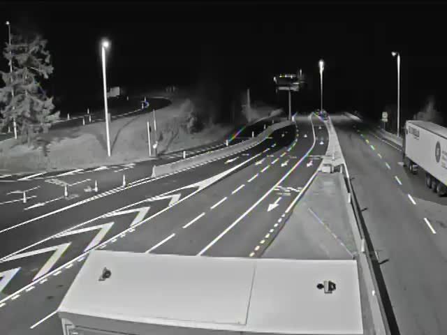 Les Bossons: Chamonix-Mont-Blanc-Rampe du Tunnel du Mont-Blanc, vue orientée vers Chamonix